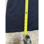 Ralph Lauren Silk Blend Sweater Dress V-neck Front/Back Navy W/ White Trim Large Photo 3