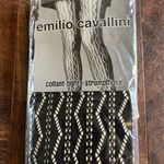 Emilio Cavallini ZigZag Black Tights Vintage Victoria’s Secret Zig Zag Medium Photo 0