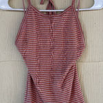 American Eagle  Pink Striped Halter Top Photo 0