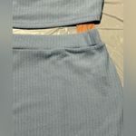 SheIn Women’s Large 2 Piece Set Skirt And Strapless Cropped Tube Top Blue NEW Photo 2