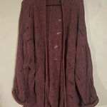 Maurice's Maurice’s Maroon Chinky Knit Open Front Cardigan Size 2XL Photo 0