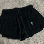 Small Black Flowy Running Shorts Photo 0