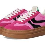 Steve Madden Dodge platform suede sneakers pink green women’s size 12 modern Photo 0