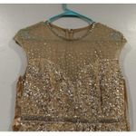 Mac Duggal 5619 Beige Embellished Illusion High Neck Cap Sleeve Gown in Nude 4 Photo 2