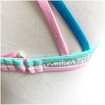 Victoria's Secret Bikini Top 36C Getaway Halter Ombré Lace Blue Purple Lined Photo 6