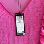 VERO MODA  Blouse Women’s Size Medium Pink V-Neck Frill Ruffle Long Sleeve NWT Photo 5