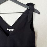 Emerson Fry Linen Blend Tie Shoulder Mod Top Minimalist Tank Blouse Black XS Photo 3