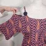 Figue Navy and Pink Shift Dress with Sash Size Small Pink Silk Dress Blue Photo 3