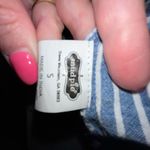 Mud Pie  navy & white striped jumpsuit shorts small‎ Photo 4