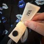 ZARA  Blue Lips Viscose Button Up Shirt Top Blouse All-Over Print NWT Size Small Photo 8