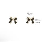 Boutique NEW, 925 Silver, Bow Tie Earrings Photo 3