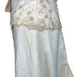 Classics by Eden Womens Wedding Gown Dress Strapless Lace and Jeweled Size 8 Tan Photo 9