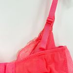 Victoria's Secret Womens Dream Angels Floral Lace Push Up Bra Size 34DD Coral Photo 3