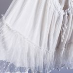 Free People 100 Degree Ivory White Lace Ruffle Mini Halter Dress Photo 7