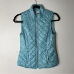 White House | Black Market WHBM Aqua Teal Blue Zipper Winter Mint Puffer Vest XXS Photo 1