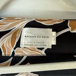 Maison Du Soir Black Yellow Floral Kimono Robe S/M Photo 5