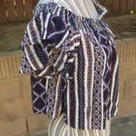 Flying Tomato 💜 Off Shoulder Blue Keyhole crop top Photo 2