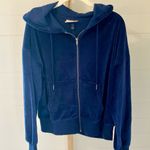 Universal Threads Universal Thread Women's Velour Hoodie Sweatshirt Navy Blue - Small Photo 0