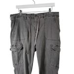 American Eagle Classic Bootcut Cargo Jeans Grey Boho High Rise Womens 14 Photo 2