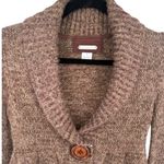 PANDEMONIUM Brown Wool Blend Shawl Collar Button Front Cardigan Sweater Sz Small Photo 4