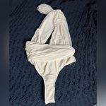 House Of CB  Cheyanne Ecru Gathered Bodysuit Size M NWOT Photo 3