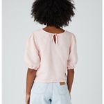 Wrangler Puff Sleeve Shirt Rose Size Small NWT Photo 1