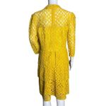 Alex Marie  Dress Womens 10 Golden‎ Yellow Nadia Tiered Lace Sheer Guipure Lace Photo 2