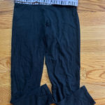 PINK - Victoria's Secret Victoria’s Secret PINK YOGA fold over logo waistband black pants size medium Photo 0