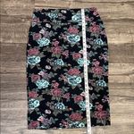 Xhilaration  Black Floral Pencil Skirt Photo 1