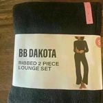 BB Dakota NWOT Women's Black Ribbed 2 Piece Lounge Set Stretch SIZE Small Photo 0