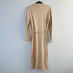 Vince  Belted Cotton-blend Midi Turtleneck Sweater Dress In Neutral Photo 6