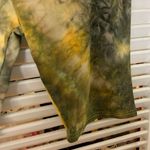 Yellow Black Tie Dye Athletic Cotton Biker Shorts Size 3X Photo 3