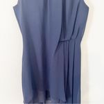 Antonio Melani  Navy Asymmetrical Dress Sleeveless Cocktail Size 4 Photo 3