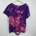 Los Angeles Lakers Custom Bleach Splatter Off The Shoulder Shirt Size Medium Purple Photo 5