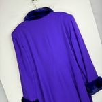 Vintage Lily & Taylor Couture Womens Wool Fox Fur Trim Jacket Coat Sz 18 Purple Photo 13