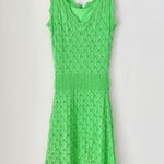 Lilly Pulitzer  Villa Mermaid Crochet Sweater Mini Dress Green Women's Size Small Photo 4