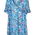 Aryeh  Women’s Size Large Starfish Blue Short Sleeve Dress Anthropologie Beach Photo 0