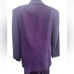 Pendleton Vintage  Women’s Suit Blazer Sz 10 & Pants Sz 14 Purple Striped Wool Photo 13