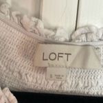 Loft eyelet smocked neck swing white top small Photo 2