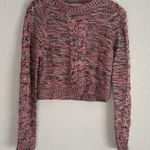 Staring At Stars Anthropologie Marled Crop Sweater Long Sleeve Y2K Cable Knit Photo 0