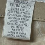 Worthington Genuine Leather Champagne Beige One Button Blazer Style Jacket Faux Pocket XS Photo 12