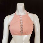 PINK - Victoria's Secret  Pink Strappy High Neck Halter Bikini Top (M) Photo 4