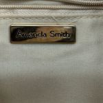 Amanda Smith Woven Straw Shoulder Bag Beige with Brown Leather Straps Photo 5