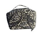 Vera Bradley Vera‎ Bradley Train Case Cosmetic Makeup Bag Travel Organizer Black Paisley Photo 7