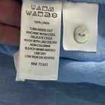 Saint Tropez West ST. TROPEZ West Light Blue 100% Linen Button Front Top Size XL Photo 6