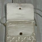 Vintage White Glass Beaded Patterned Crossbody Bag Art Deco Pearl Strap Party Photo 6