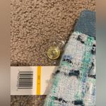 Nanette Lepore  Blue/ Green Pearl Button Tweed Mini Skirt Photo 9