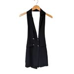 ZARA Black Sleeveless Double-Breasted Playsuit Romper Size XS Photo 5
