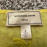 Anthropologie Moulinette Soeurs yellow cotton embroidered tank top size 6 Photo 5