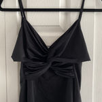 Charlotte Russe Y2K Womens Small Black Babydoll Twist Front Tank Top Going Out Club Night Photo 0